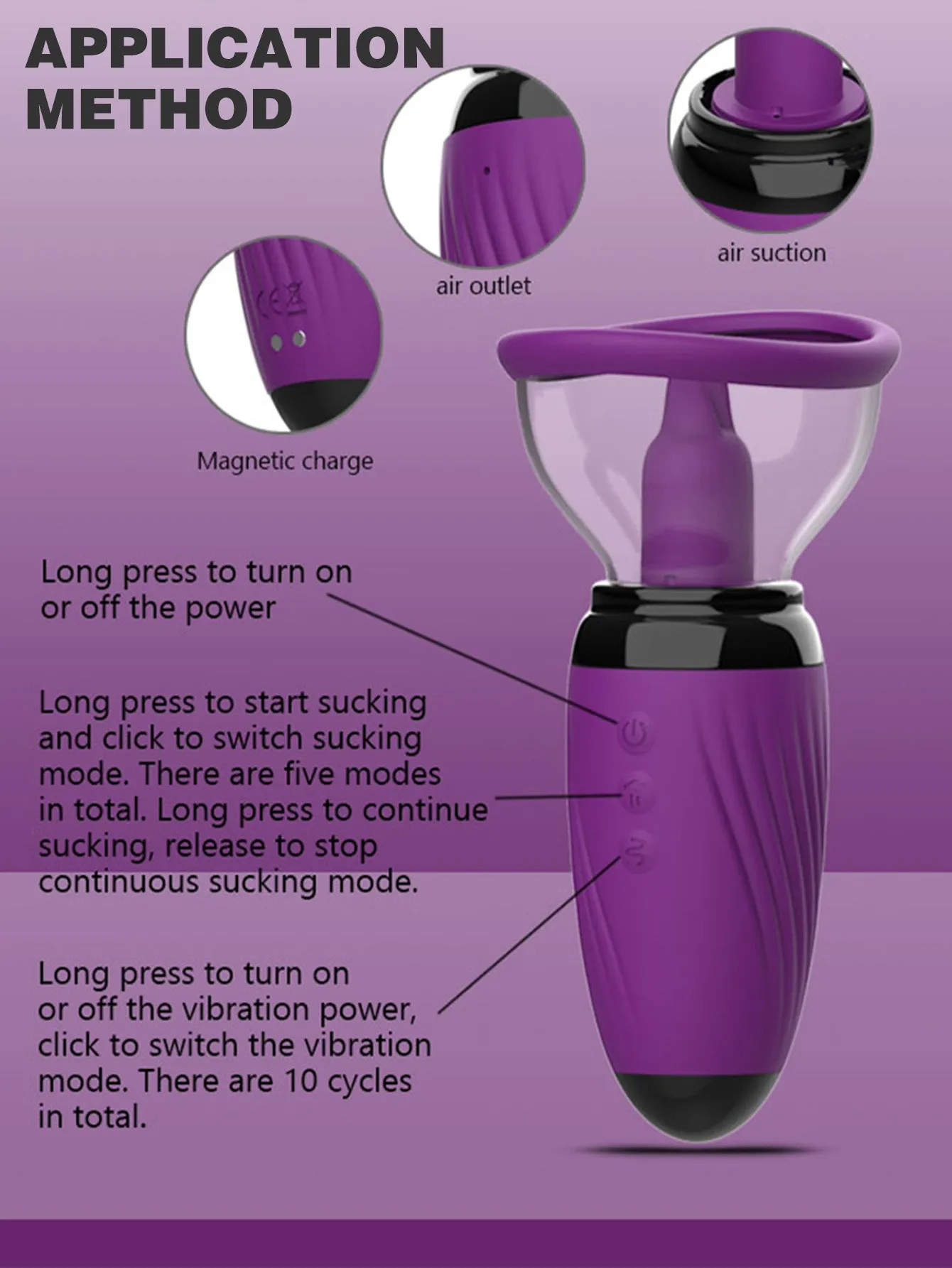 Women Sucking Vibrator - Breast Tongue Licking 10 Vibrating Female Sex Toys