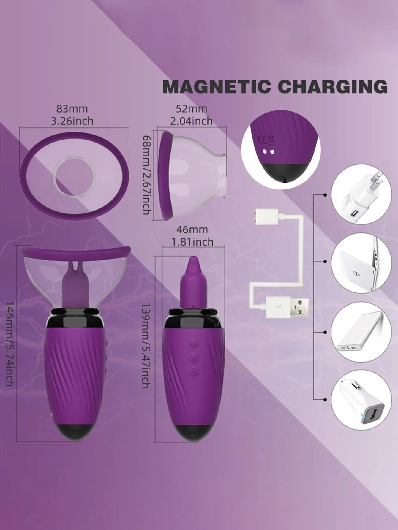 Women Sucking Vibrator - Breast Tongue Licking 10 Vibrating Female Sex Toys