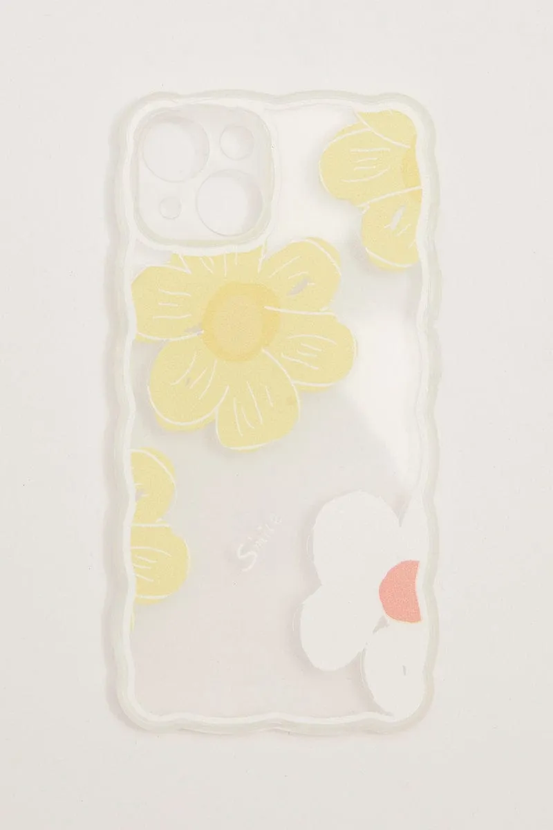Yellow Floral Floral Phone Case For Iphone 14