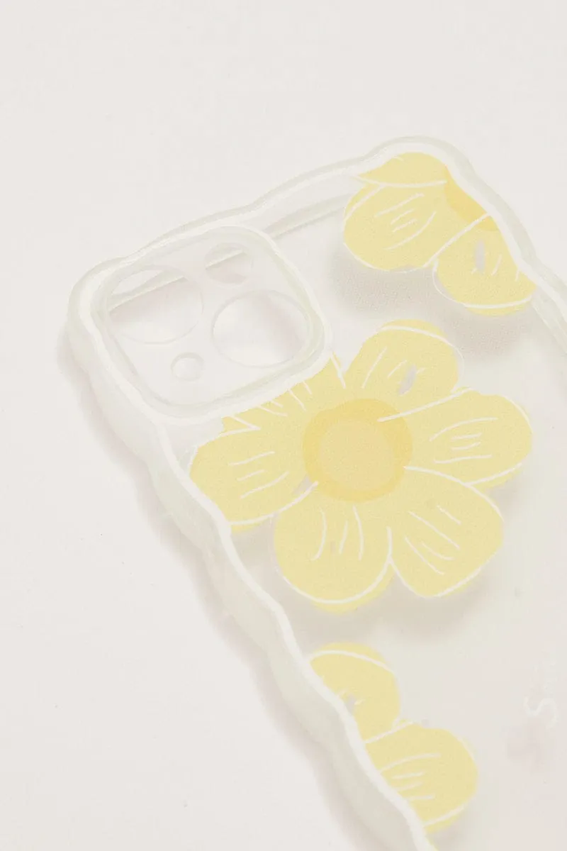 Yellow Floral Floral Phone Case For Iphone 14