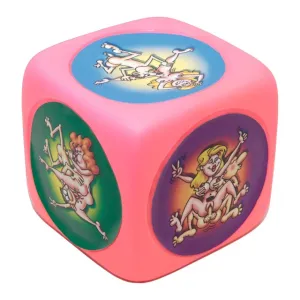 Zar supradimensionat DIVERTY SEX Super Large Dice. cu poziții sexuale pentru jocuri erotice. 15 x 15 cm. roz(4957)